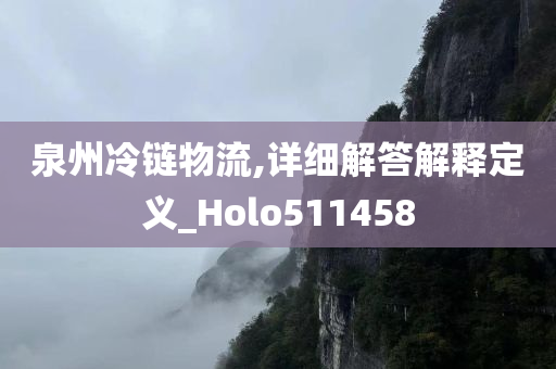 泉州冷链物流,详细解答解释定义_Holo511458