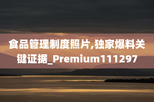 食品管理制度照片,独家爆料关键证据_Premium111297