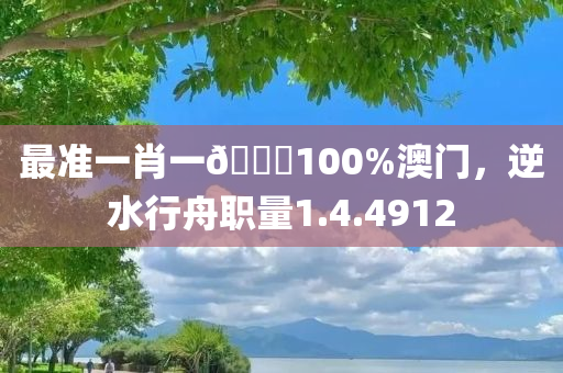 最准一肖一🐎100%澳门，逆水行舟职量1.4.4912