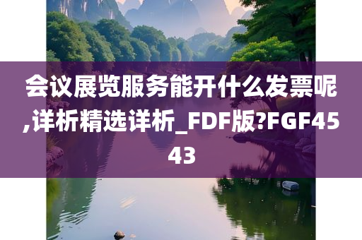 会议展览服务能开什么发票呢,详析精选详析_FDF版?FGF4543