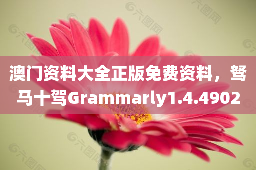 澳门资料大全正版免费资料，驽马十驾Grammarly1.4.4902