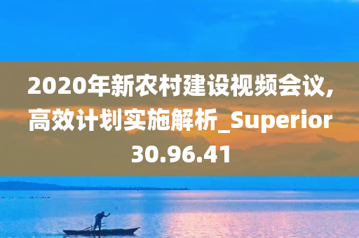 2020年新农村建设视频会议,高效计划实施解析_Superior30.96.41