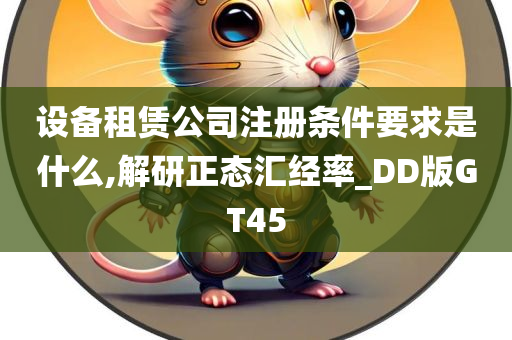 设备租赁公司注册条件要求是什么,解研正态汇经率_DD版GT45