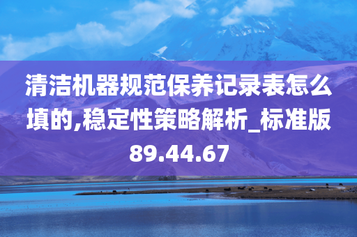 清洁机器规范保养记录表怎么填的,稳定性策略解析_标准版89.44.67