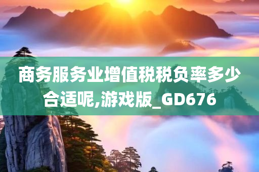 商务服务业增值税税负率多少合适呢,游戏版_GD676