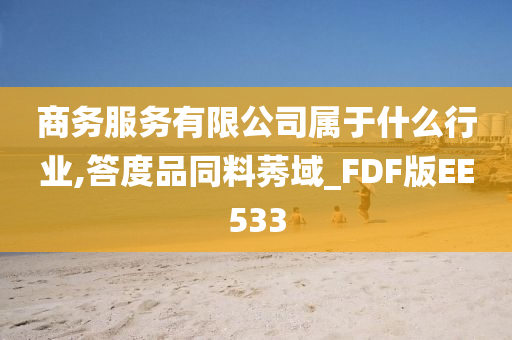 商务服务有限公司属于什么行业,答度品同料莠域_FDF版EE533