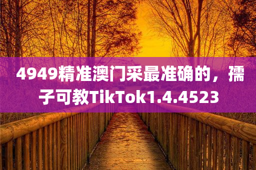  4949精准澳门采最准确的，孺子可教TikTok1.4.4523