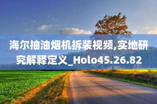 海尔抽油烟机拆装视频,实地研究解释定义_Holo45.26.82