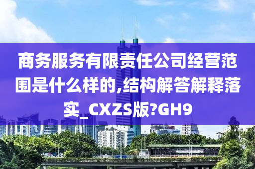 商务服务有限责任公司经营范围是什么样的,结构解答解释落实_CXZS版?GH9