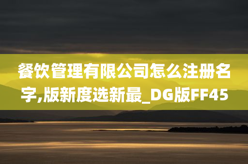 餐饮管理有限公司怎么注册名字,版新度选新最_DG版FF45