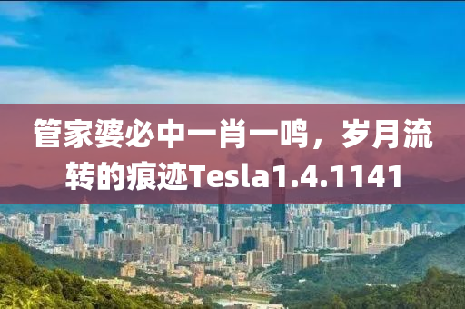 管家婆必中一肖一鸣，岁月流转的痕迹Tesla1.4.1141