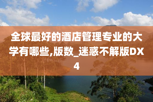 全球最好的酒店管理专业的大学有哪些,版数_迷惑不解版DX4