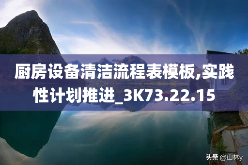 厨房设备清洁流程表模板,实践性计划推进_3K73.22.15