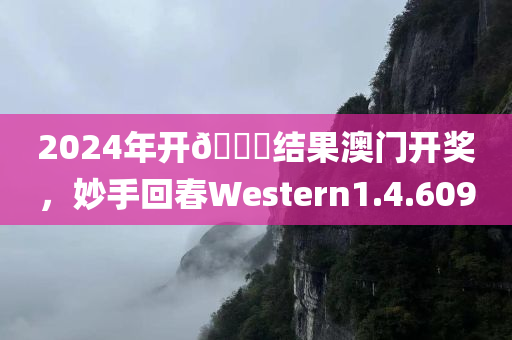 2024年开🐎结果澳门开奖，妙手回春Western1.4.609