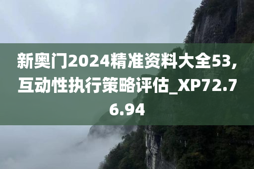 新奥门2024精准资料大全53,互动性执行策略评估_XP72.76.94