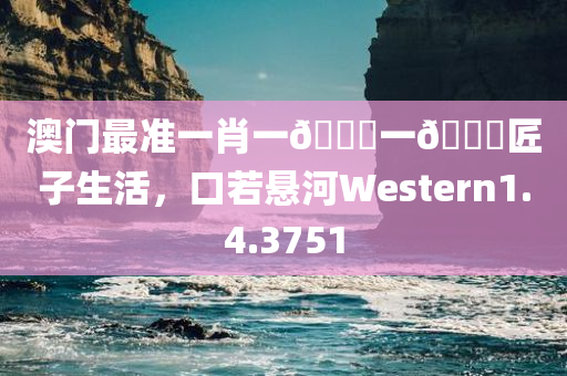 澳门最准一肖一🐎一🐎匠子生活，口若悬河Western1.4.3751