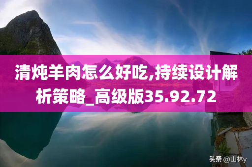 清炖羊肉怎么好吃,持续设计解析策略_高级版35.92.72