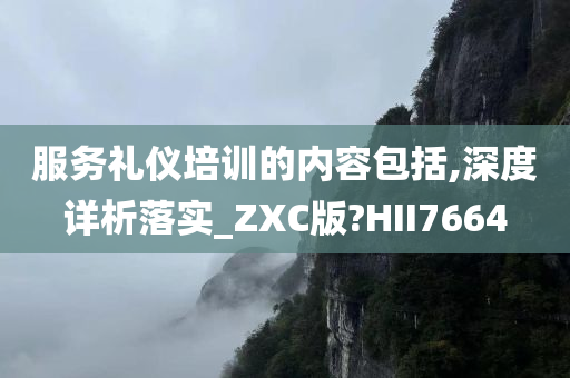 服务礼仪培训的内容包括,深度详析落实_ZXC版?HII7664