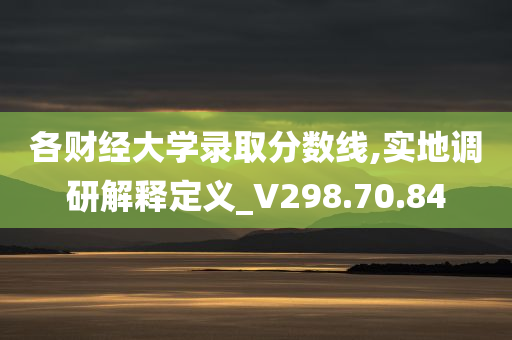 各财经大学录取分数线,实地调研解释定义_V298.70.84