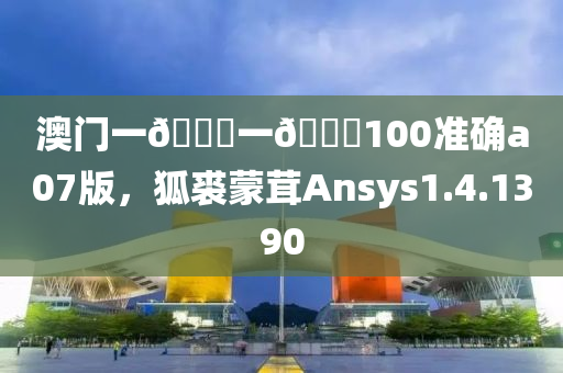 澳门一🐎一🐎100准确a07版，狐裘蒙茸Ansys1.4.1390