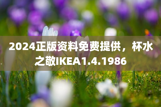 2024正版资料免费提供，杯水之敬IKEA1.4.1986