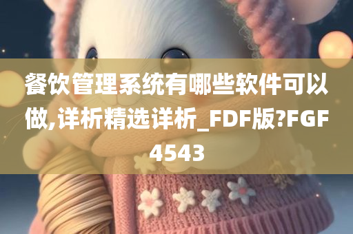 餐饮管理系统有哪些软件可以做,详析精选详析_FDF版?FGF4543