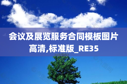 会议及展览服务合同模板图片高清,标准版_RE35