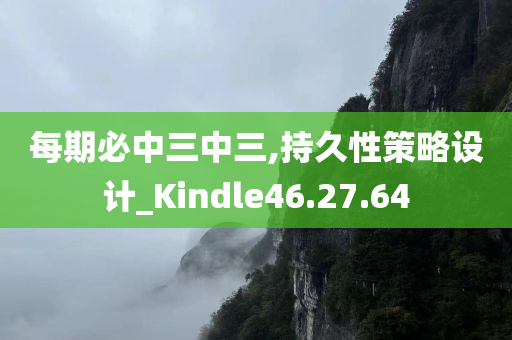 每期必中三中三,持久性策略设计_Kindle46.27.64