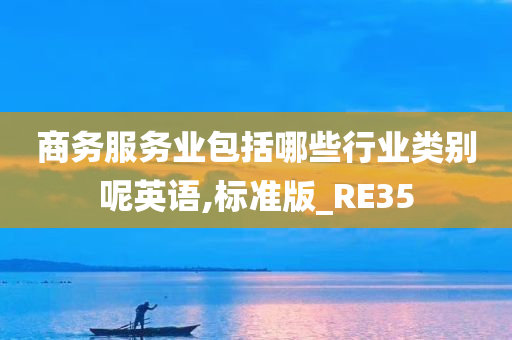 商务服务业包括哪些行业类别呢英语,标准版_RE35