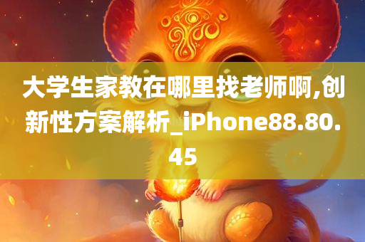 大学生家教在哪里找老师啊,创新性方案解析_iPhone88.80.45