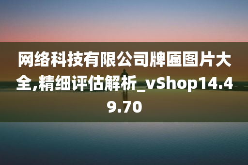 网络科技有限公司牌匾图片大全,精细评估解析_vShop14.49.70