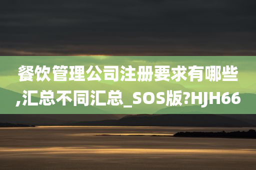 餐饮管理公司注册要求有哪些,汇总不同汇总_SOS版?HJH66