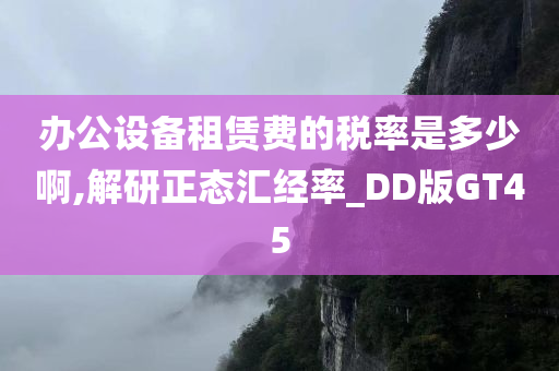 办公设备租赁费的税率是多少啊,解研正态汇经率_DD版GT45