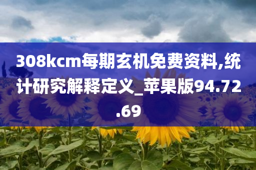 308kcm每期玄机免费资料,统计研究解释定义_苹果版94.72.69