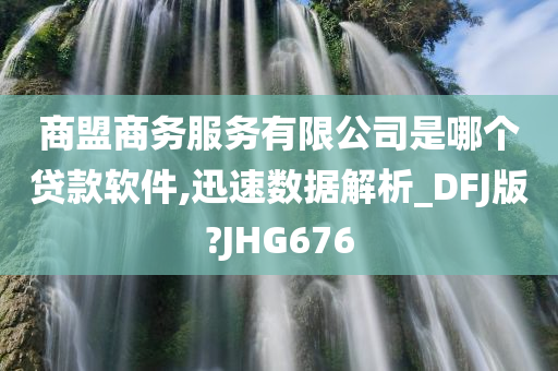 商盟商务服务有限公司是哪个贷款软件,迅速数据解析_DFJ版?JHG676