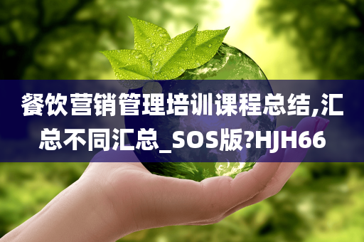 餐饮营销管理培训课程总结,汇总不同汇总_SOS版?HJH66