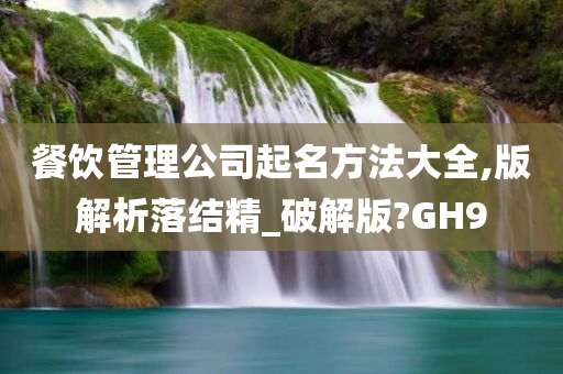 餐饮管理公司起名方法大全,版解析落结精_破解版?GH9