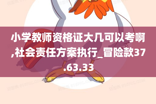 小学教师资格证大几可以考啊,社会责任方案执行_冒险款37.63.33