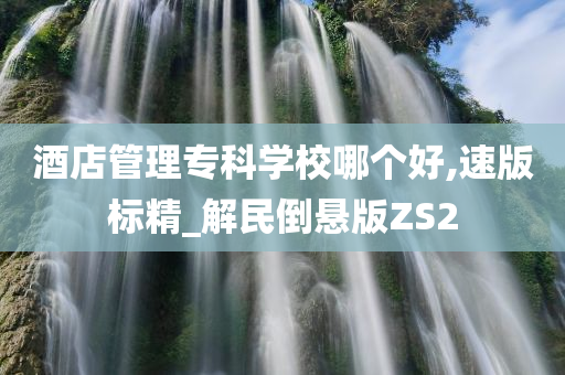 酒店管理专科学校哪个好,速版标精_解民倒悬版ZS2