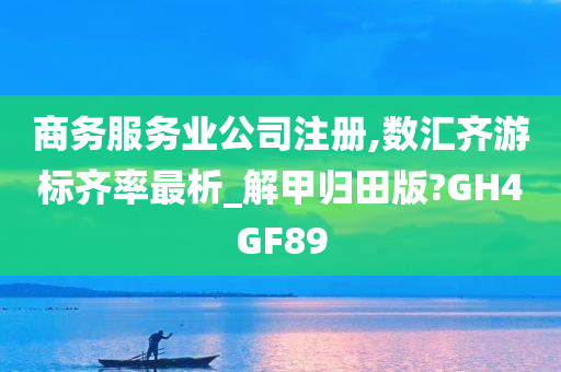 商务服务业公司注册,数汇齐游标齐率最析_解甲归田版?GH4GF89