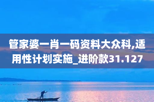 管家婆一肖一码资料大众科,适用性计划实施_进阶款31.127