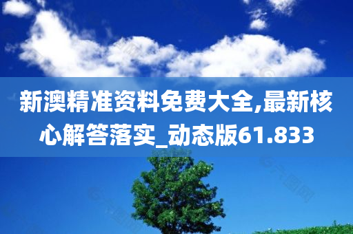 新澳精准资料免费大全,最新核心解答落实_动态版61.833