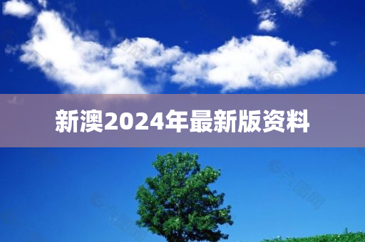 新澳2024年最新版资料