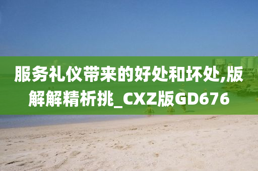 服务礼仪带来的好处和坏处,版解解精析挑_CXZ版GD676