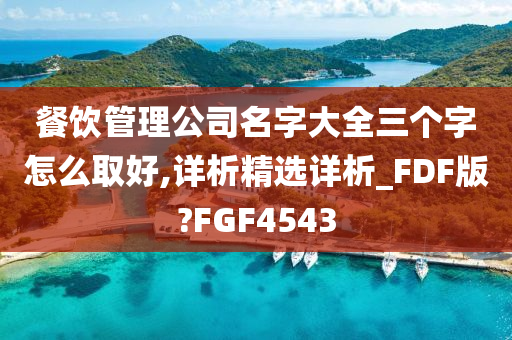 餐饮管理公司名字大全三个字怎么取好,详析精选详析_FDF版?FGF4543