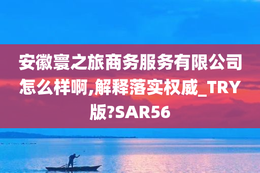 安徽寰之旅商务服务有限公司怎么样啊,解释落实权威_TRY版?SAR56