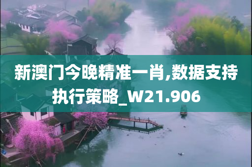 新澳门今晚精准一肖,数据支持执行策略_W21.906