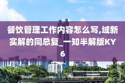 餐饮管理工作内容怎么写,域新实解的同总复_一知半解版KY6