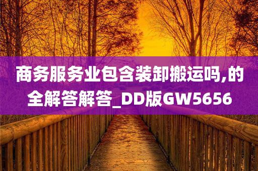 商务服务业包含装卸搬运吗,的全解答解答_DD版GW5656