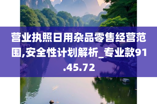 营业执照日用杂品零售经营范围,安全性计划解析_专业款91.45.72